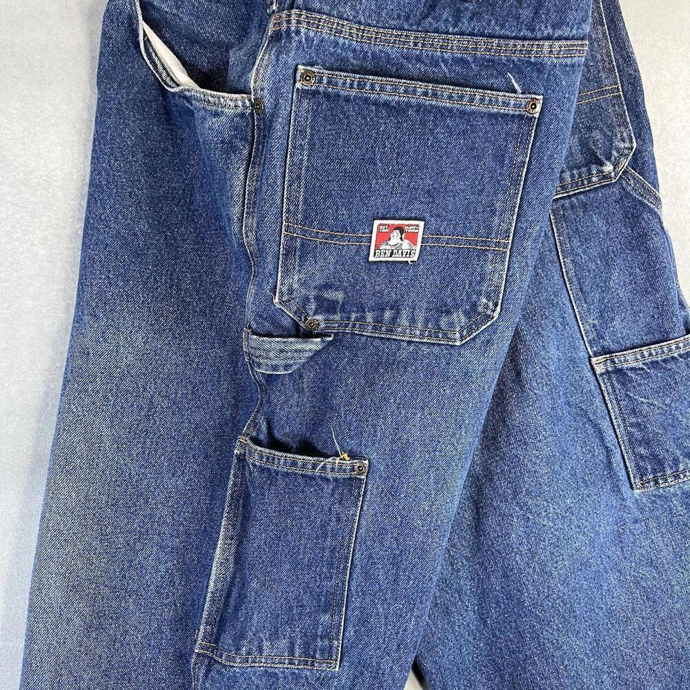 Vintage Ben Davis Carpenter Jeans Mens 44* Blue Medium Wash Workwear Denim - Picture 7 of 10